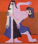 Ernst Ludwig Kirchner Mask-dance France oil painting artist